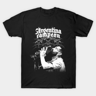 Argentina Campeón Black Metal T-Shirt